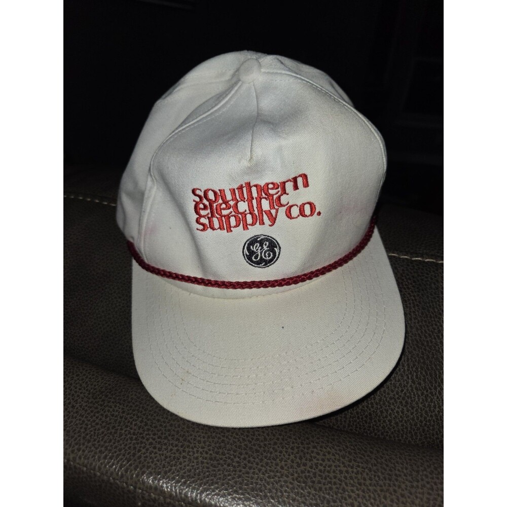 Vintage Southern Supply Co GE Trucker Hat Cap Snapback General Electric Logo